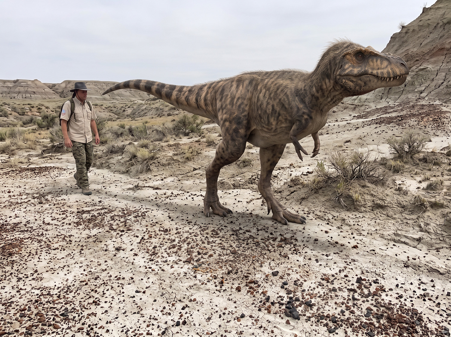AI generated approximate size of Theropod.jpg